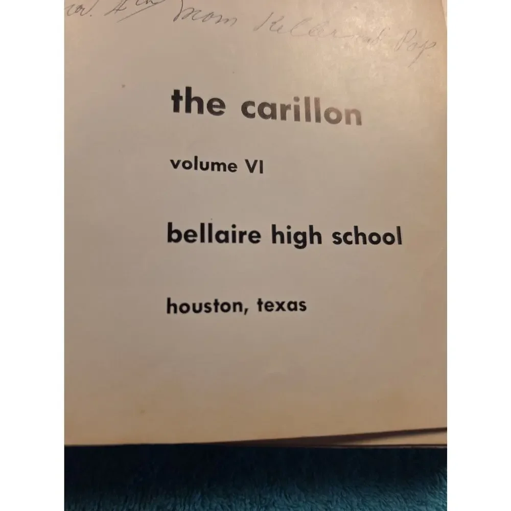 1961 Bellaire High School Yearbook Houston Texas TX Vol VI Carillon Vintage